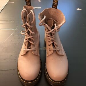 Dr. Martens 1460 Pascal Taupe, soft leather boots.